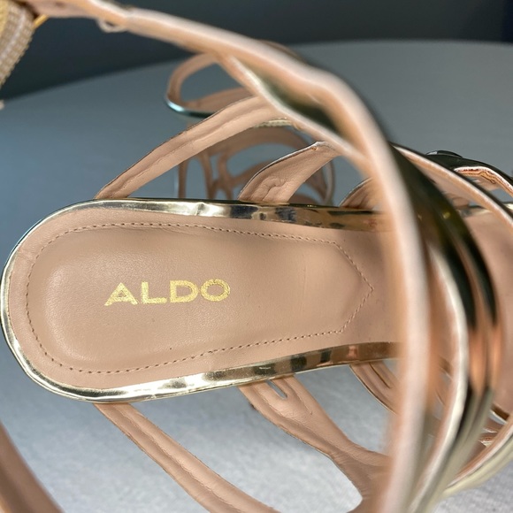 Aldo brand gold colored gladiator style heels - Picture 8 of 12